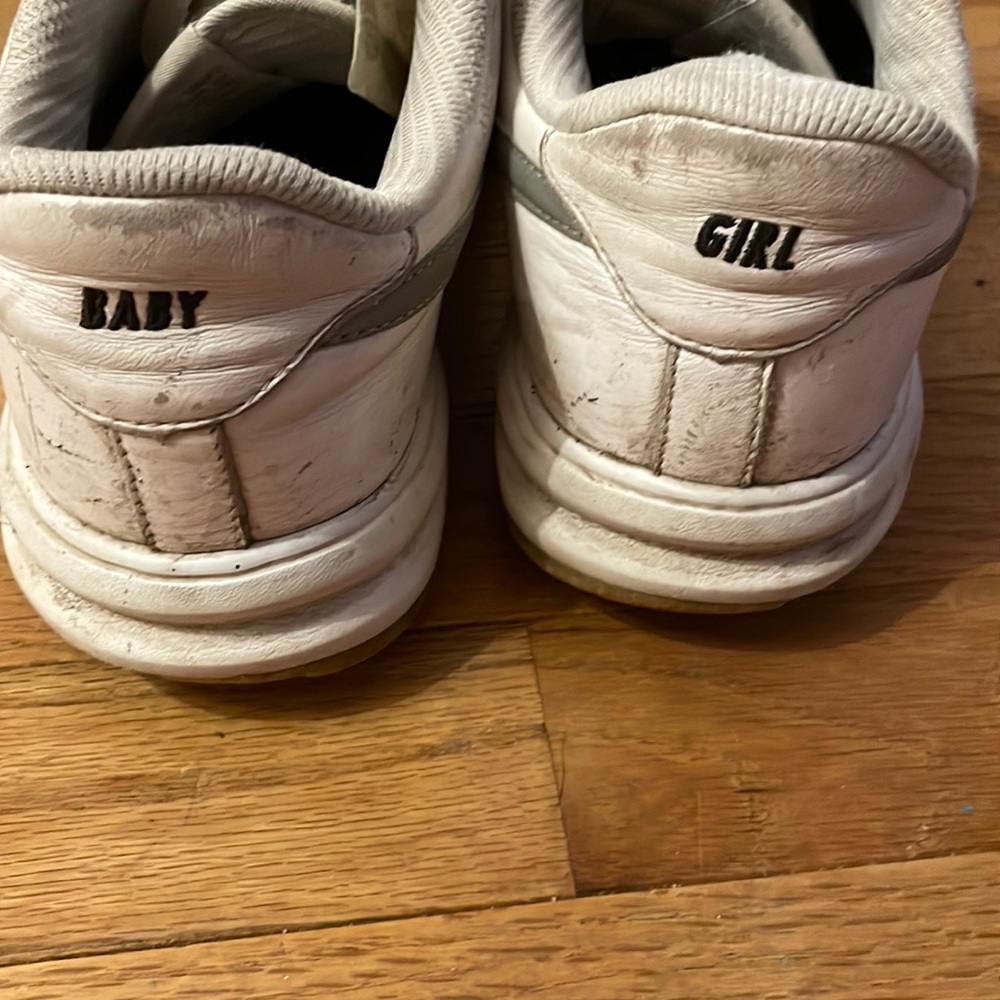 Nike Air Force one shoes (NOT for sale have a person buying these